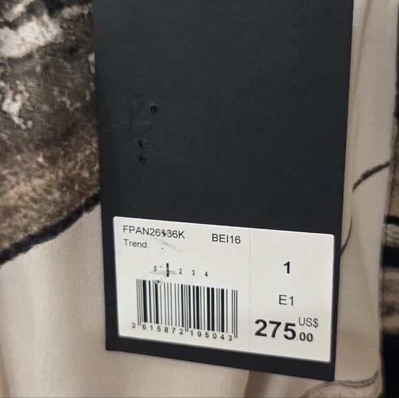 The Kooples 100% "SILK" Black & Cream Marble Dress Pants with Versatile Style - Picture 2 of 7